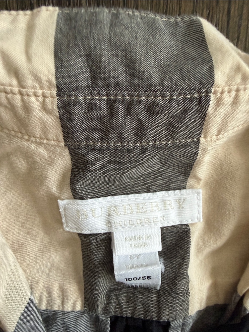 Burberry Children Button-Front Check Shirt Dress - size 5 - Picture 3 of 12